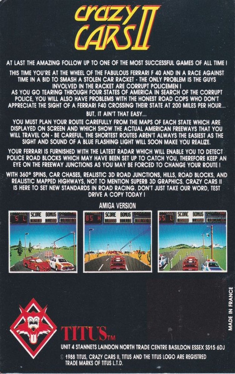 Crazy Cars II (Amstrad CPC 464) - Image 2