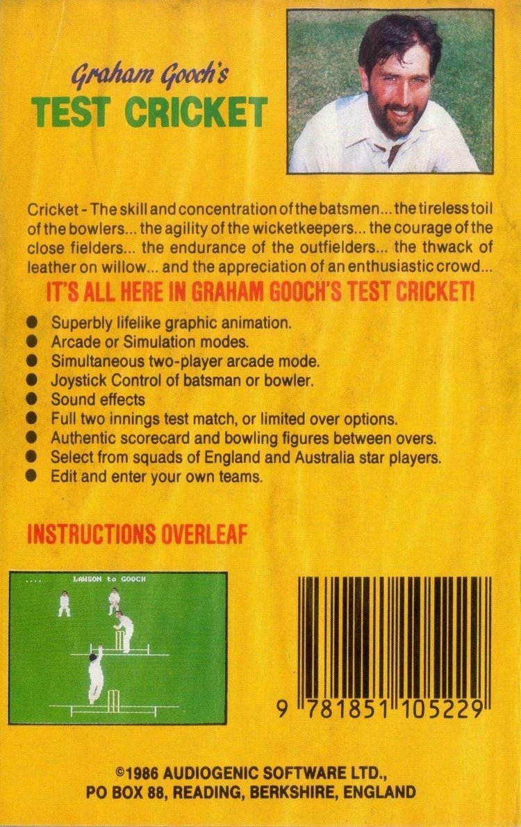 Graham Gooch’s Test Cricket (Amstrad CPC 464) - Image 2