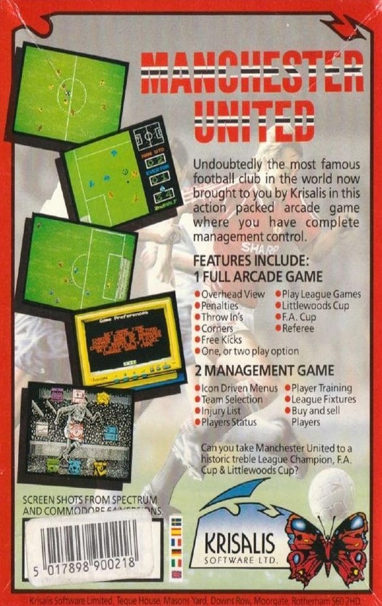 Manchester United: The Official Computer Game (Amstrad CPC 464) - Image 2