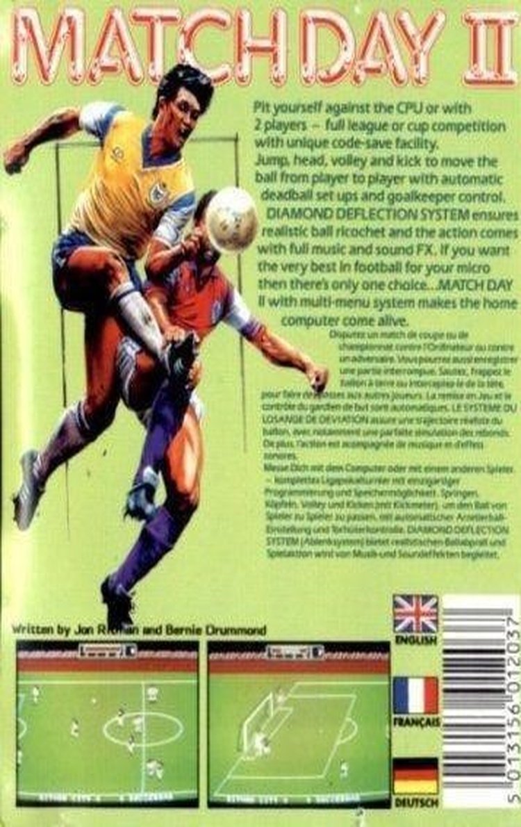 John Ritman’s Match Day II (Amstrad CPC 464) - Image 2