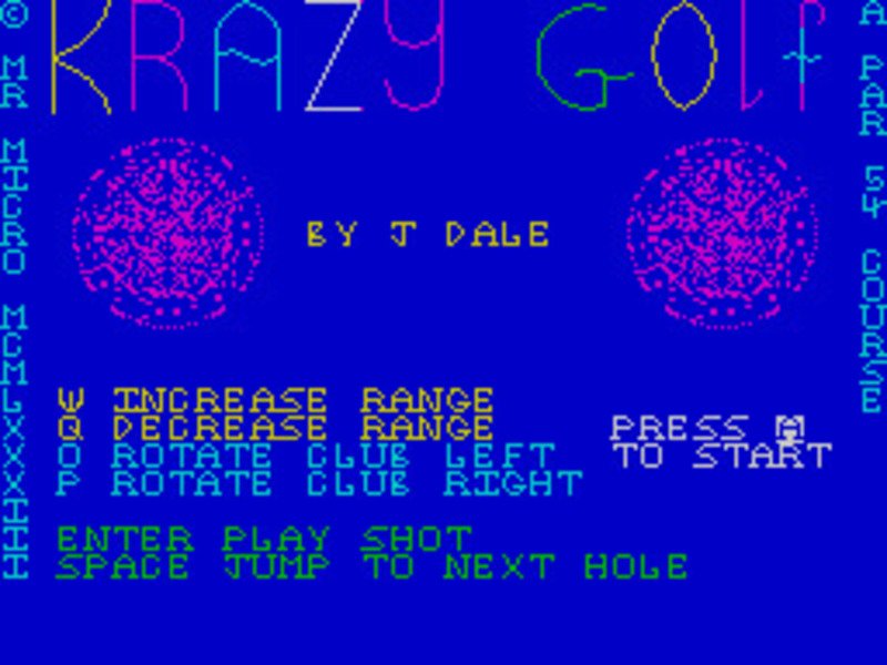 Crazy Golf (ZX Spectrum) - Image 4