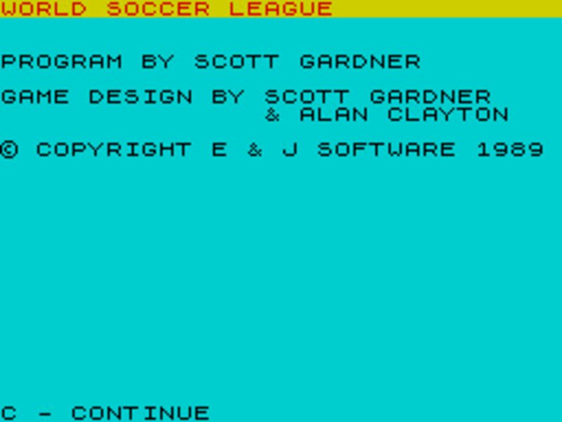 World Soccer League (ZX Spectrum) - Image 3
